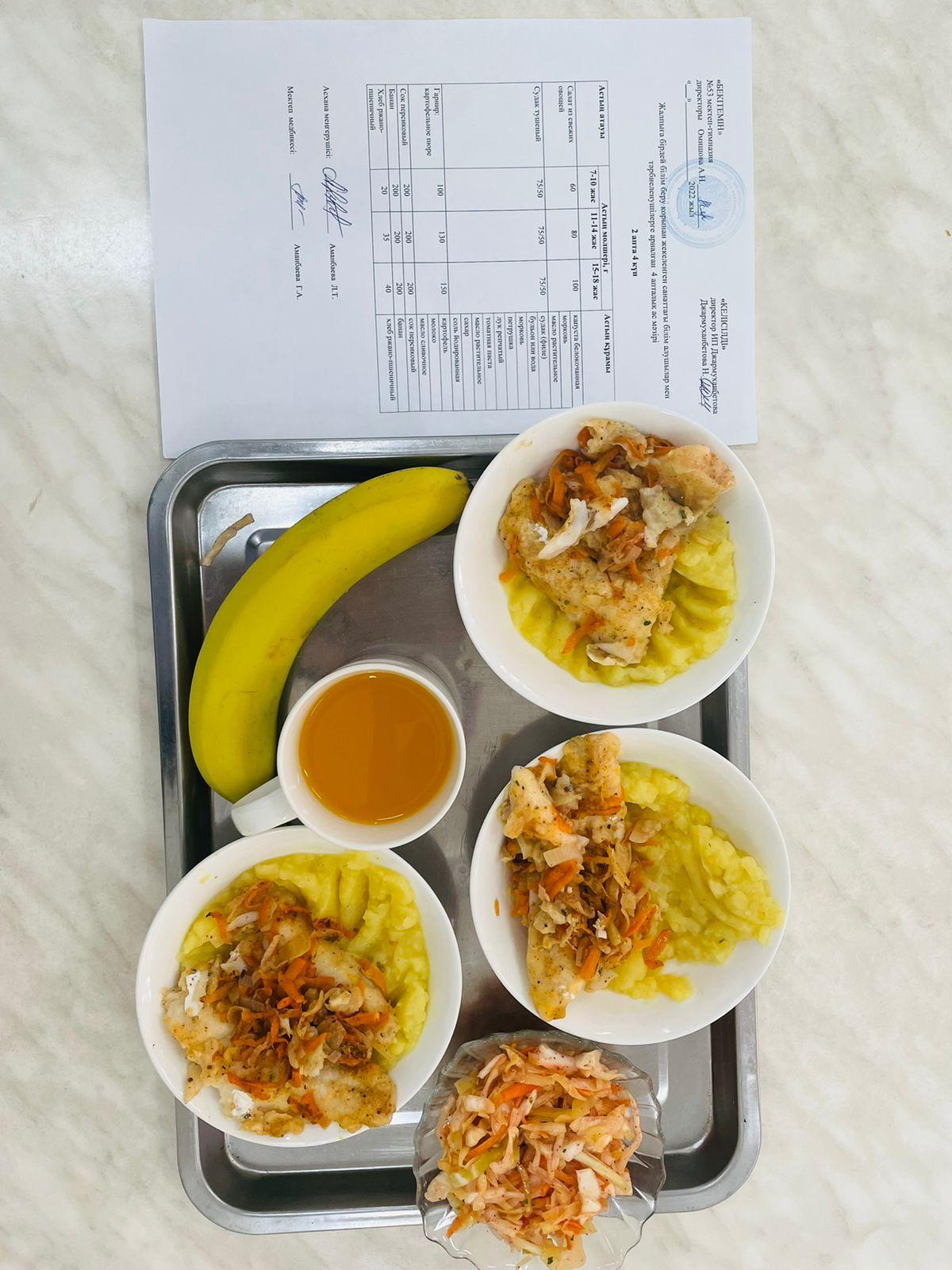 10.03.2022ж күнгі бақылаудағы ас мәзірі