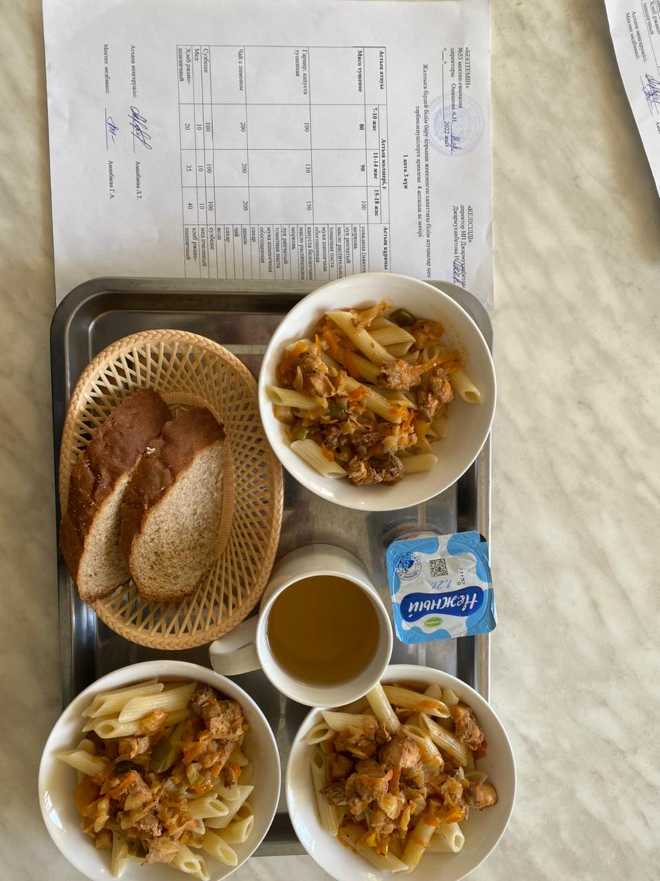 21. 04. 2022ж күнгі бақылаудағы ас мәзірі