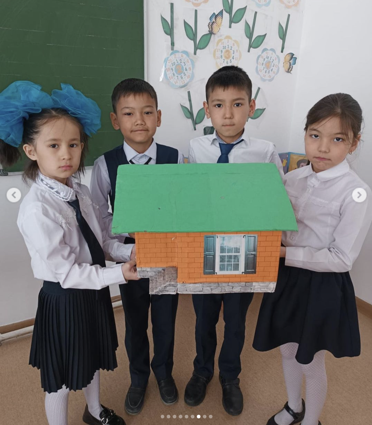 Баймурзаева Майра 8 бағыт бойынша «Тұрмыстық қалдықтардың екінші өмірі» атты қолөнер байқауын 2 «Б» сыныбында ұйымдастырды.